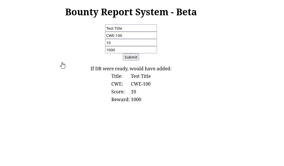Screenshot of the Bounty Hunters website homepage