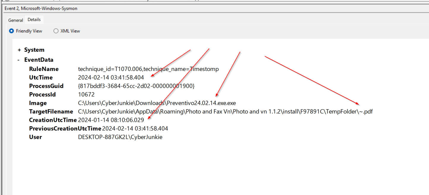 Timestomping Detection